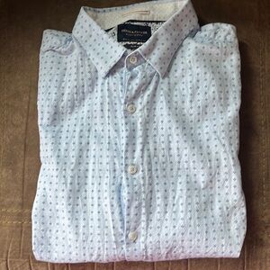 Denim & Flower Slim fit men’s dress shirt Ricky Singh with dark blue design